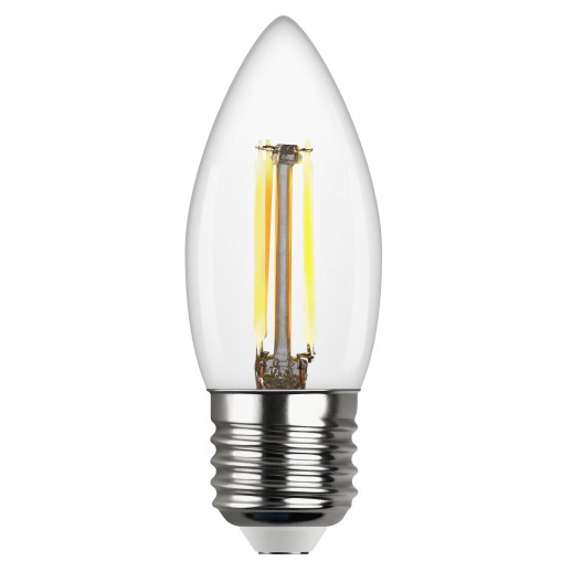 Лампа сд FILAMENT свеча С37 E27 7W, 2700K, DECO Premium, теплый свет, REV