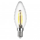 Лампа FILAMENT свеча витая TC37 E14 5W, 2700K, DECO Premium теплый свет