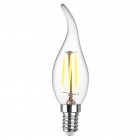 Лампа сд FILAMENT свеча на ветру FC37 E14 7W, 2700K, DECO Premium, теплый свет, REV