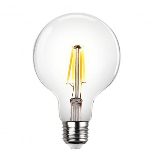Лампа FILAMENT VINTAGE шар G95 E27 7W, 2700K, DECO Premium, теплый свет