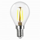 Лампа сд FILAMENT шарик G45 E14 7W, 2700K, DECO Premium, теплый свет 