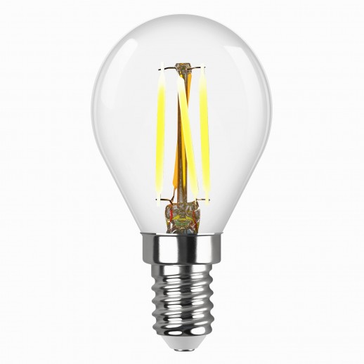 Лампа сд FILAMENT шарик G45 E14 7W, 4000K, DECO Premium, нейтральный свет 