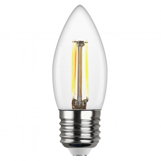 Лампа сд FILAMENT свеча С37 E27 7W, 4000K, DECO Premium, холодный свет, REV