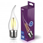 Лампа сд FILAMENT свеча на ветру FC37 E27 5W, 4000K, DECO Premium, холодный свет, REV