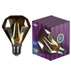 Лампа сд VINTAGE GOLD Filament колба "Бриллиант" E27 5W, 2200K, DECO Premium GOLD, теплый свет