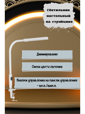 Светильник настольный на струбцине TL-468W