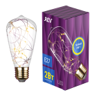 Лампа сд VINTAGE Copper Wire ST64 E27, 2700K, DECO Premium, теплый свет
